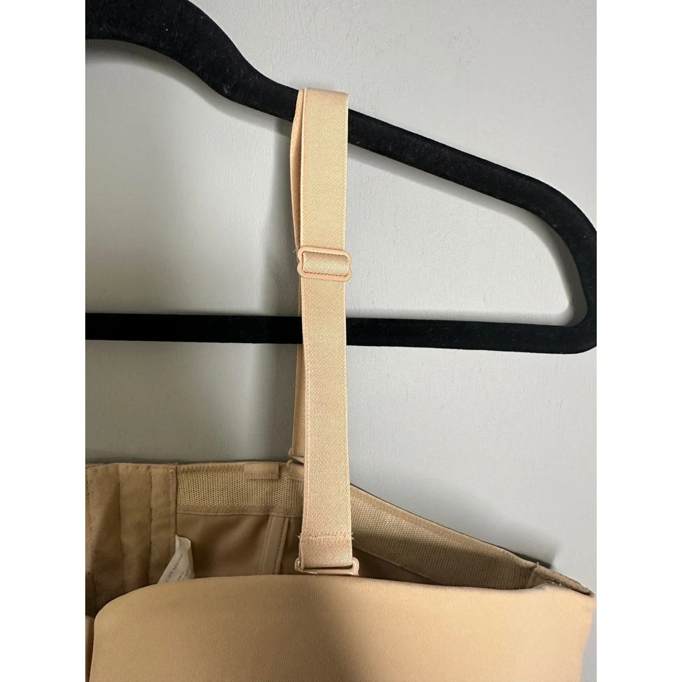 Cacique Smoothing Strapless Bra Beige 44DDD Full Coverage Adjustable - Image 4 of 4