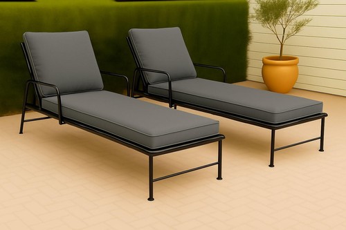 Cojín reclinable impermeable para tumbona cubierta cama silla exterior cojín almohadilla solamente - Imagen 29 de 29