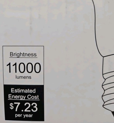 TCP 60W Clear 5000K ~ 11000 Lumen ~ LED Filament Light Bulb FED17N05050E26CL - Picture 6 of 9