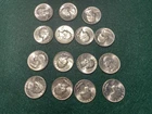 15 US Washington 1964 P Quarters Uncirculated Silver Lot Ungraded Uncertified