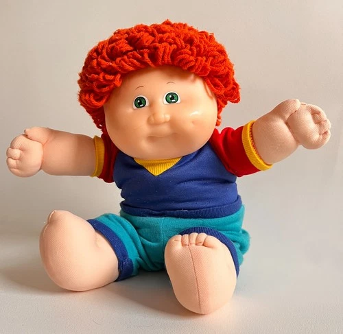 Vtg 1987 Cabbage Patch Toddler Kids Boy Red Hair Green Eyes Orig. Outfit ~ RARE