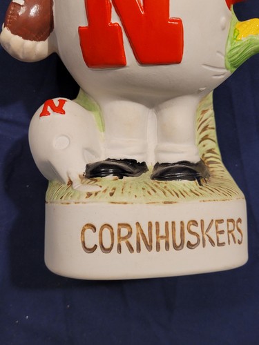 Vtg 1974 AUTOGRAPHED JOHNNY ROGERS Nebraska Husker Herbie Whiskey Decanter - Bild 6 von 15