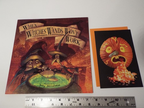 When Witch's Wands Won't Work By Poly Bernatene-WITCH-HALLOWEEN GREETING CARD** - Imagen 2 de 11