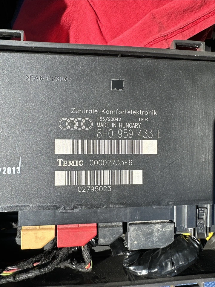 ✅ 03 - 09 AUDI A4 S4 CONVERTIBLE BODY COMFORT CONTROL MODULE BCM CCM 8H0959433L Foto 2 de 4