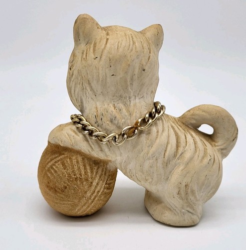 Vintage Chadwick Ceramic Kitten Cat w/ Flocked Ball of Yarn Figurine Japan READ - Picture 6 of 9