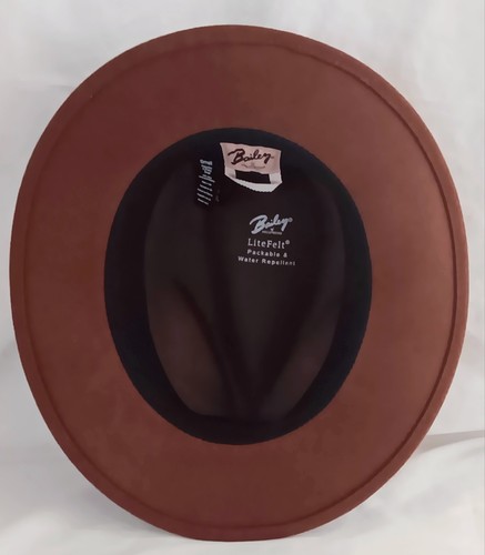 Bailey Hollywood XL Fedora Hut Nelles 100% Wolle Lite Filz wasserabweisend Seil - Bild 7 von 8