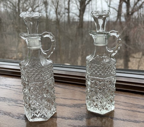Vintage Pair Of Oil & Vinegar Decanters