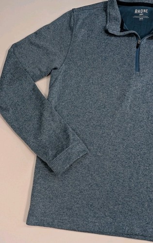 Rhone 1/4 Zip Pullover Men's Medium Blue Henley Long Sleeve - Picture 6 of 11