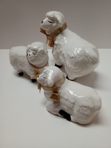 3 Vintage Porzellan/Keramik Schaf Widder Figur mit Anhänger von Artistic Gifts - Bild 7 von 9