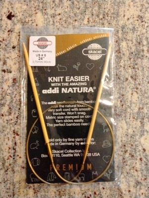 Addi Knitting Needle Circular Natura Bamboo Gold Cord 24'' US Size 5