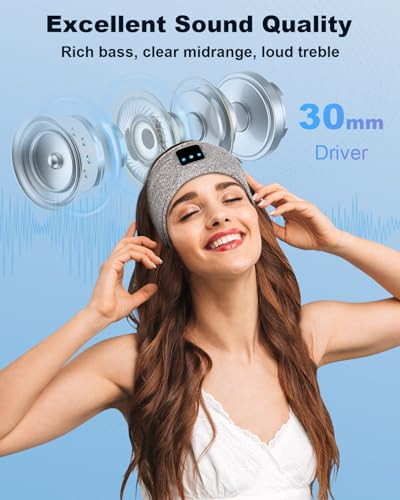 Sleep Headphones, Bluetooth 5.2 Sleeping Headphones Headband, 26H Playtime - Picture 6 of 7