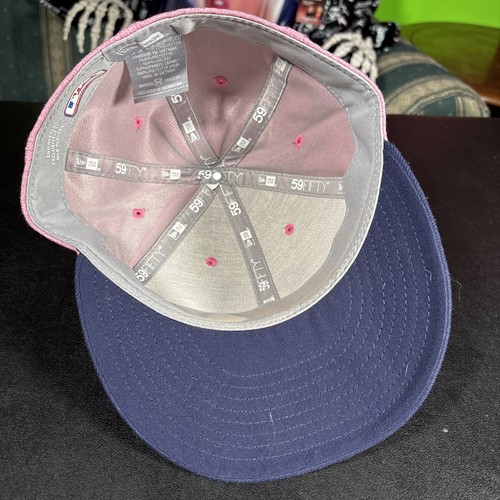 New Era 59fifty Mothers Day Milwaukee Brewers Baseball Pink Size 7 Hat - Picture 8 of 11