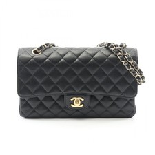 Chanel Matelasse Calfskin Shoulder Bag Women Black One Size