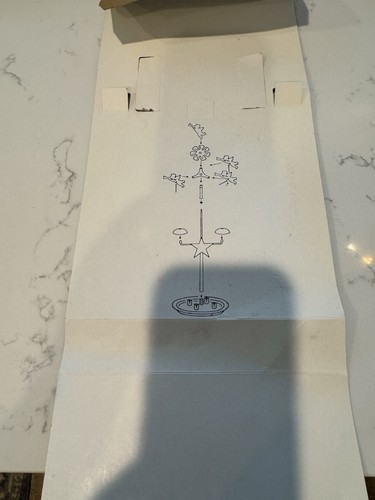 Vintage RIESEN Schwedisches Engel Glockenspiel Weihnachten FEHLENDE KERZEN OVP - Bild 4 von 15
