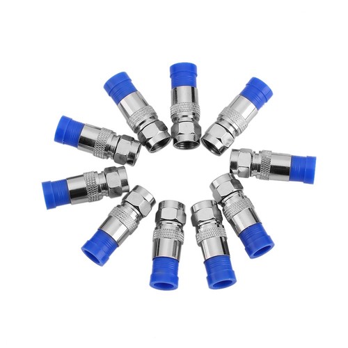 10x koncentryczny koncentryczny adapter złącza kompresyjnego RG6 męski wodoodporny uszczelniony CB - Zdjęcie 7 z 11