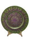 Turkish Design Traditional Serving Platter 15.5” Decorative Painted Glassware