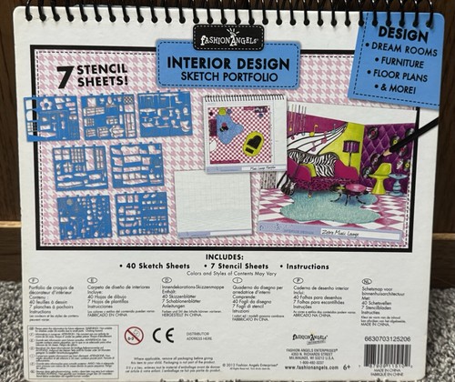 New! Fashion Angels Interior Design Sketch Portfolio - Design Dream Rooms CUTE! - Bild 7 von 7