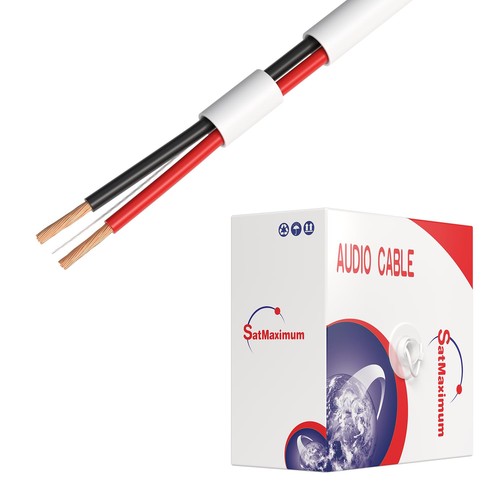 Cables Direct Online 500 feet Speaker Wire 14 Gauge CL2 Rated Indoor Low Volt...