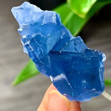 36G Rare Blue Green Purple cubic fluorite mineral crystal sample/Zhejiang