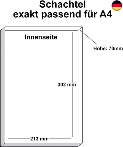 NEUSER PAPIER Hochwertige Aufbewahrungs- und Geschenkboxen - 1 Stück - DIN A4 - - Bild 2 von 6