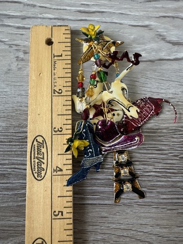 RAR Lunch At The Ritz Ohrringe Vintage TEXAS THEMA '89 RIESIG Clip Ohrringe - Bild 18 von 19