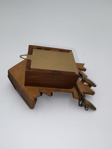 Vintage kleine Kuckucksuhr aus Holz ungeprüft - Bild 9 von 9