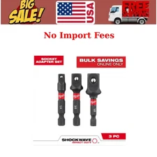 Shockwave Impact Duty 1/4 In. Hex Shank Socket Adapter Set (3-Piece)