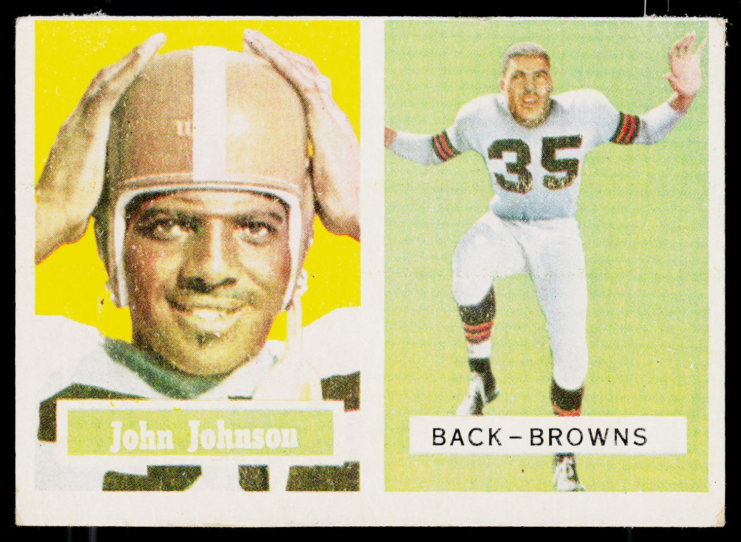 John Johnson, 1957 Topps, #16, Detroit Lions,