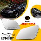 4PC Left&Right Side Mirror Glass 4Pin Heated Blind For 2010-2016 BMW 528 535 550