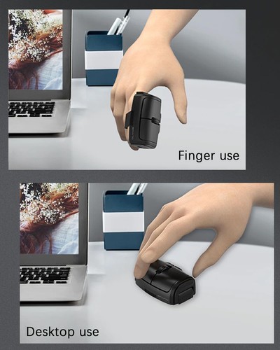 Mini Finger Mouse, Portable Bluetooth and 2.4g Wearable Finger Or Desktop Use... - Picture 3 of 7