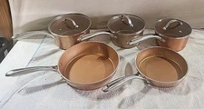 Gotham Steel Hammered Copper 8-piece Cookware Set
