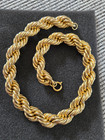 Vintage Napier Necklace Gold Tone Chunky Twisted Rope Chain Choker STATEMENT F1 — photo 7