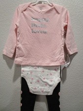 NEW Carters baby girl outfit 3 pcs. set, size 18 months.