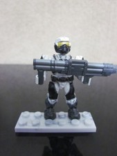 Mega Bloks Construx Halo 10th Anniversary Spartan Mk IV White Figure w/ Gun