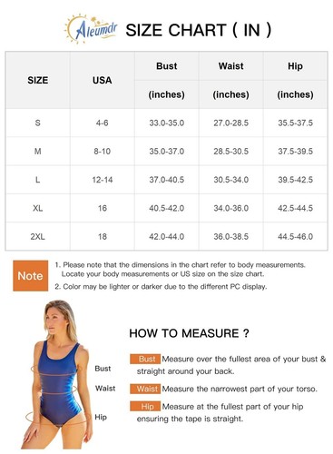 Aleumdr Plus Size Tankini Swimsuit for Women Two Piece Tummy Control Bathing ... - Picture 7 of 7