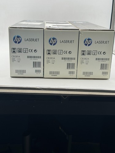 HP 824A Toner Cartridge Set (Cyan CB381A, Yellow CB382A, Magenta CB383A) –NEW - Picture 2 of 15