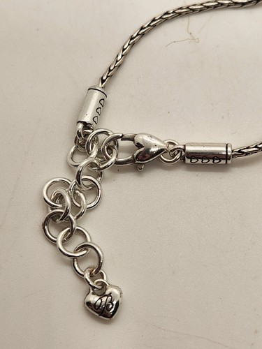 BRIGHTON Pink Ribbon Lanyard Pendant Badge Clip Silver Crystal Necklace 32" - Picture 11 of 13