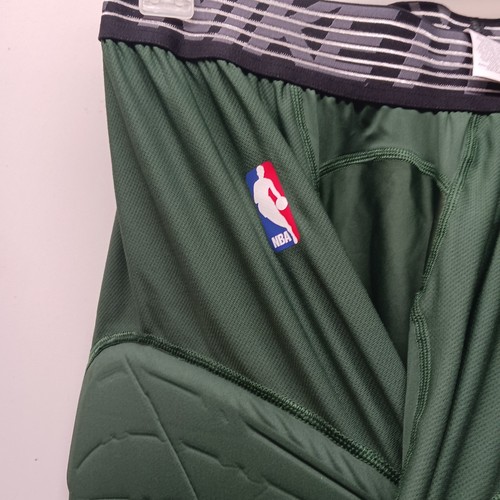 New Nike Pro Hyperstrong NBA Padded 3/4 Compression Pants Green Mens Size 2XL - Picture 2 of 6
