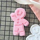 Gingerbread Man Waving Cookie Cutter & Fondant Embosser | Christmas Biscuit Stam