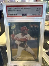 1987 Classic MLB Game #18 Barry Larkin RC PSA 9 MINT REDS HOF