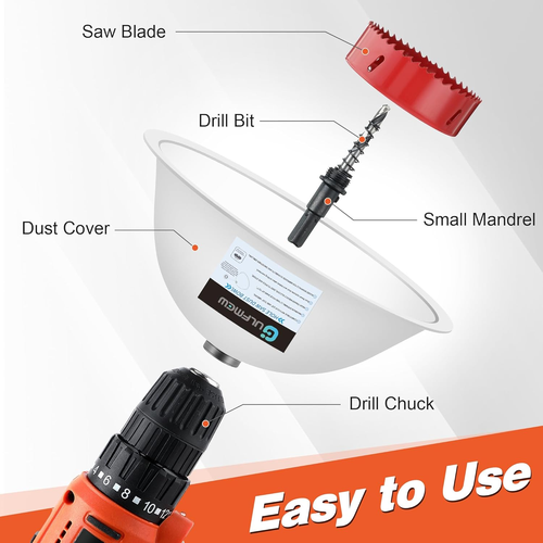 Collapsible Hole Saw Accessories Dust Bowl for Installing Recessed Lights and Wo - Picture 6 of 12