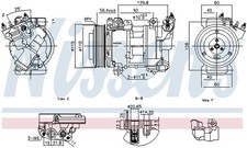891016 COMPRESSOR, AIR CONDITIONING NISSENS