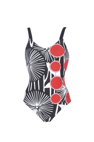 Arena Damen Badeanzug Nori Wing Back One Piece Swimsuit, BlackBerry D36, EU 38 - Bild 1 von 6
