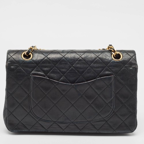 Chanel Black Quilted Leather Medium Vintage Classic Double Flap Bag - Picture 4 of 10