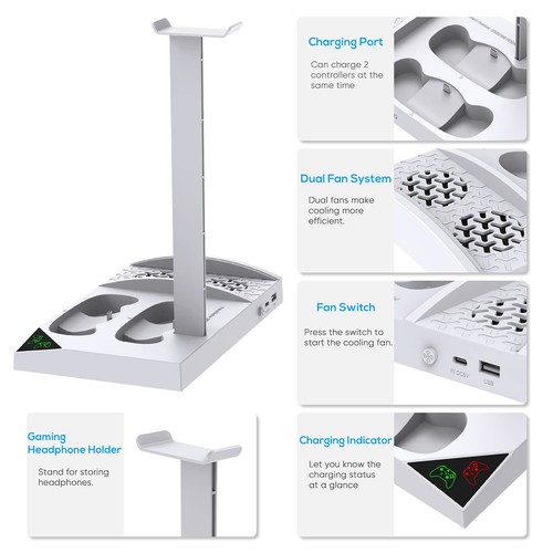 Supporto di raffreddamento compatibile con console Xbox Series S con stazione di - Imagen 20 de 24