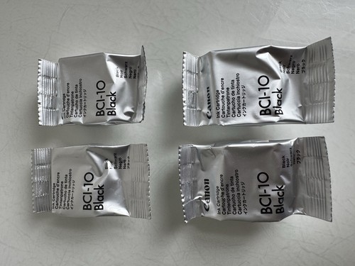 4x Cartuchos de tinta negros originales Canon BCI-10 - Sellados nuevos stock antiguo para BJC-50 - Imagen 21 de 24