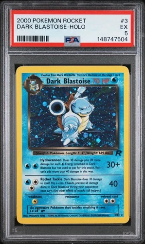 2000 POKEMON ROCKET #3 DARK BLASTOISE-HOLO PSA 5