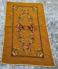 2x4 ft Vintage French Handmade Floral Aubusson Style Wool  Kilim Home Rug