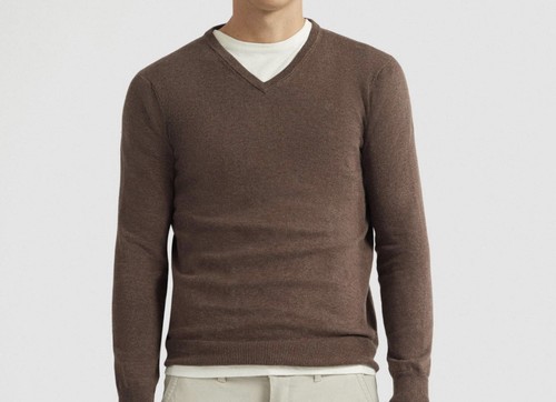 🍃Alvaro Moreno Boy’s Jersey V-Neck | Brown /Size 11-12 - Picture 4 of 5