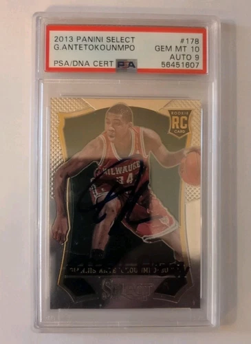 2013 Panini Select Giannis Antetokounmpo RC Auto PSA/DNA Cert #178 PSA 10 Auto 9